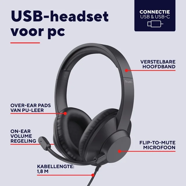 Headset Trust Ayda Max USB