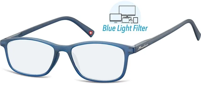 Leesbril Montana +2.00dpt blue light filter blauw