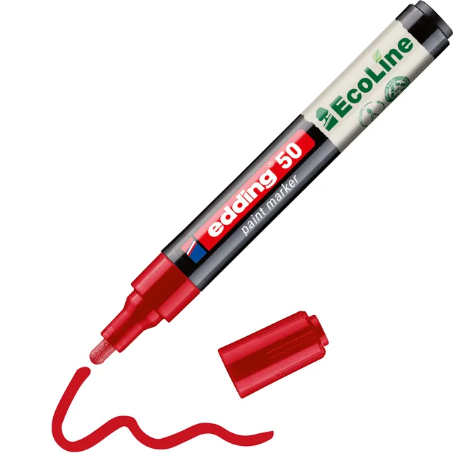 Paintmarker edding 50 Eco waterbasis 2-3mm rood