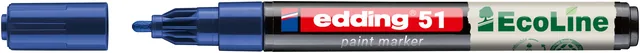 Paintmarker edding 51 Eco waterbasis 1-2mm blauw