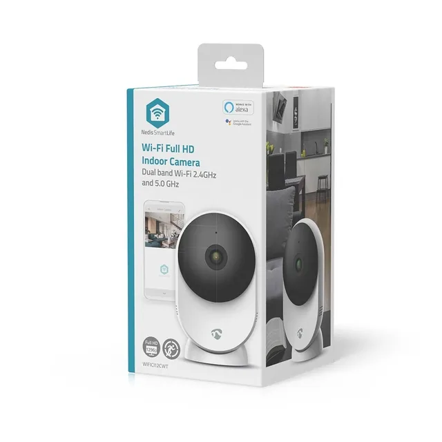 Beveiligingscamera Nedis Wifi indoor wit