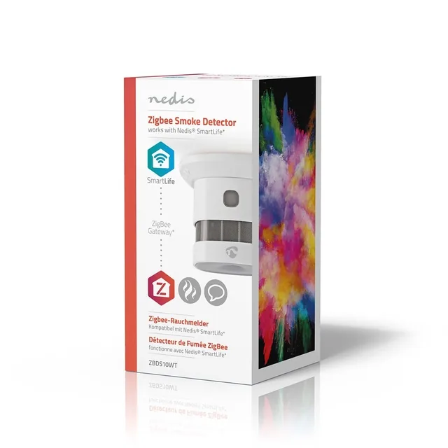 Rookmelder Nedis Zigbee 3.0 Wifi 10 jaar wit
