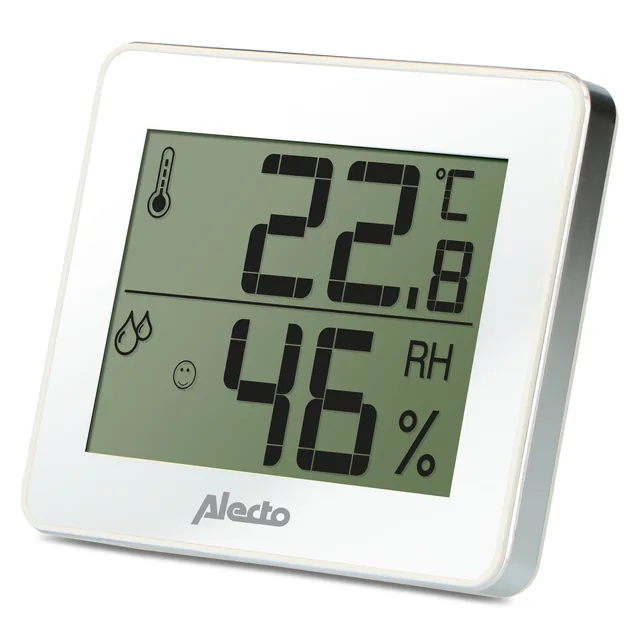 Thermometer hygrometer Alecto WS-55 wit - zilver