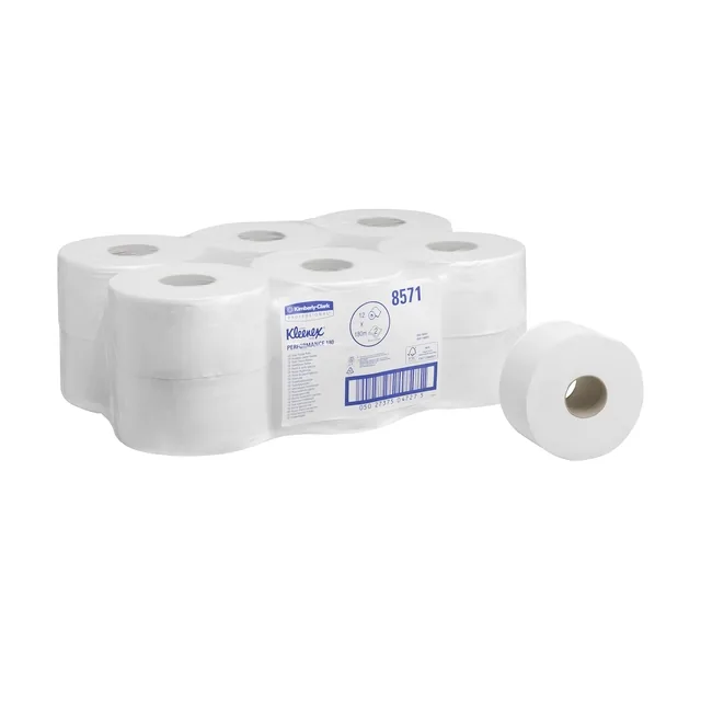 Toiletpapier Kleenex jumbo 2laags 180m wit