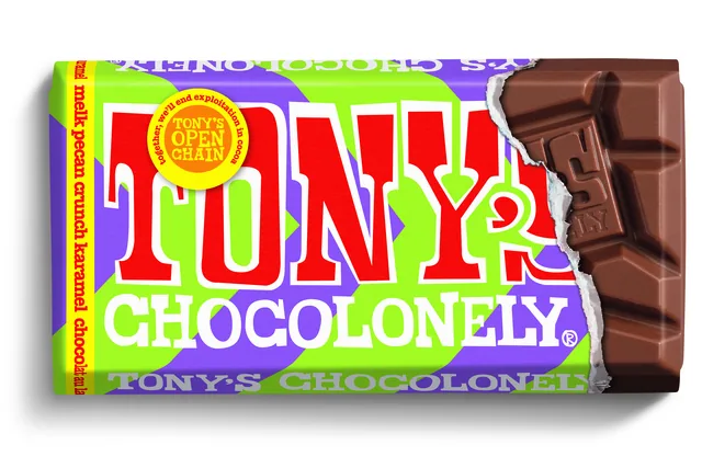 Chocolade Tony Chocolonely melk kar pec cr 90gr