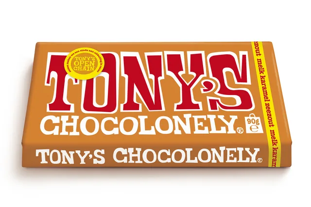 Chocolade Tony Chocolonely melk karamel zee 90gr
