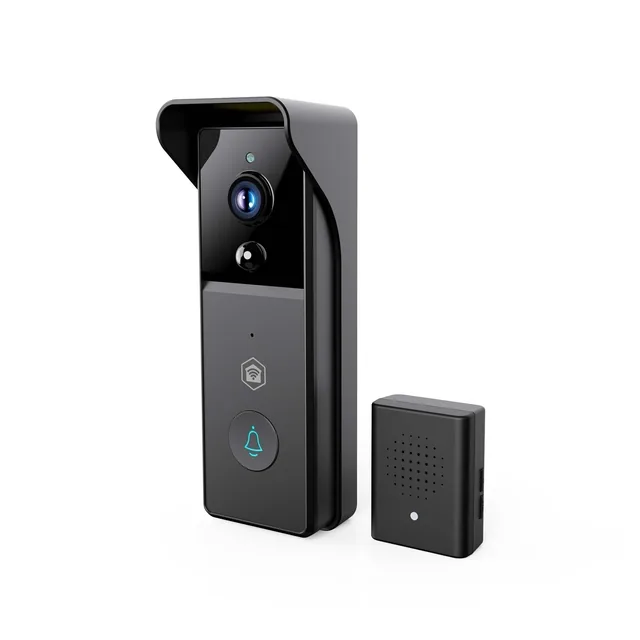 Videodeurbel Nedis Wifi 3MP Full HD zwart