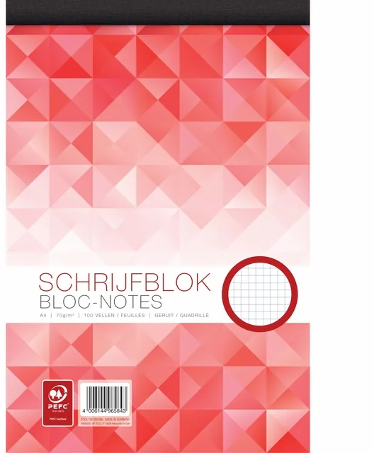 WORK schrijfblok A4 100v 70g ruit 5x5mm