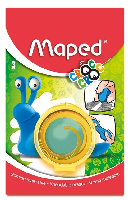 Kneedgum Maped Croc Croc blister 1 stuk blauw