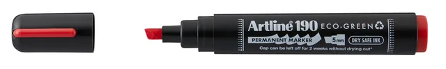 Permanent marker Artline 190 Eco schuin 2-5mm rood