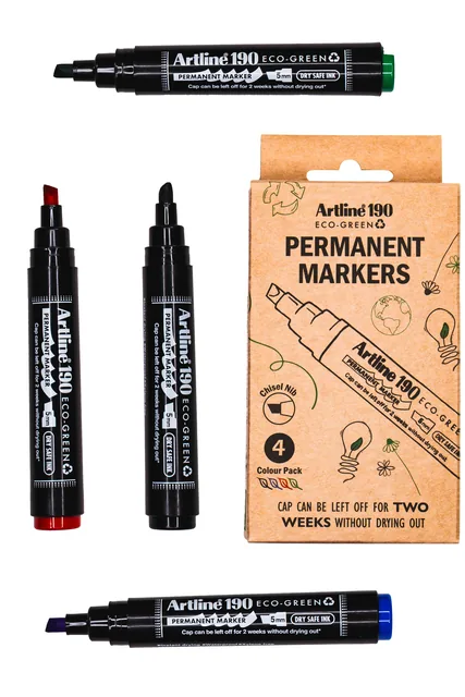 Permanent marker Artline 190 Eco schuin 2-5mm ass