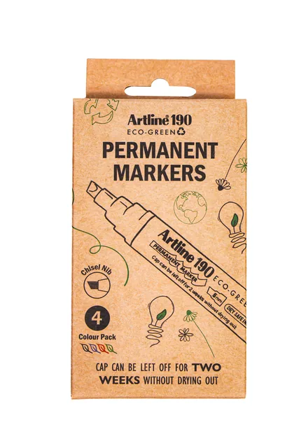 Permanent marker Artline 190 Eco schuin 2-5mm ass