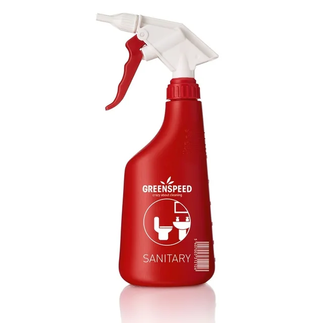 Sprayflacon Greenspeed sanitair leeg rood