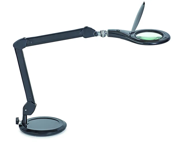 Loeplamp MAUL Makro LED met voet lens zwart