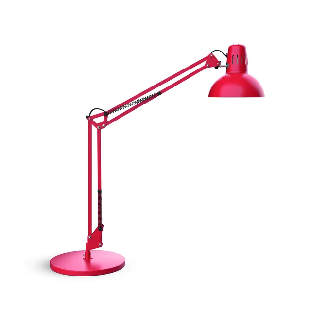 Bureaulamp MAUL Study voet excl.LED E27 lamp rood