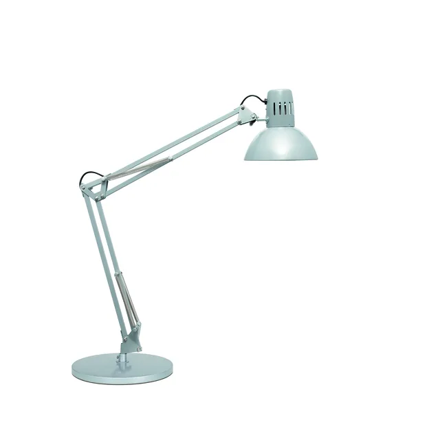 Bureaulamp MAUL Study voet incl.LED E27 lamp zilv