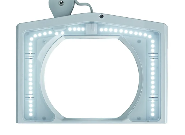 Loeplamp MAUL Vitrum LED met tafelklem lens wit