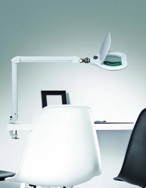 Loeplamp MAUL Crystal LED dimbaar tafelkl wit