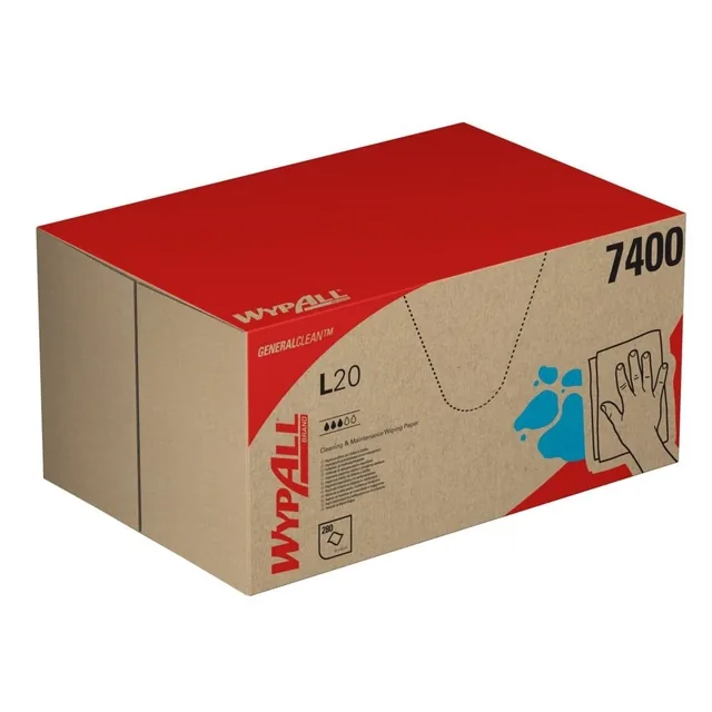 Poetsdoek WypAll L20 GeneralClean 420x330mm blauw