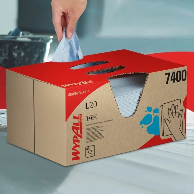 Poetsdoek WypAll L20 GeneralClean 420x330mm blauw
