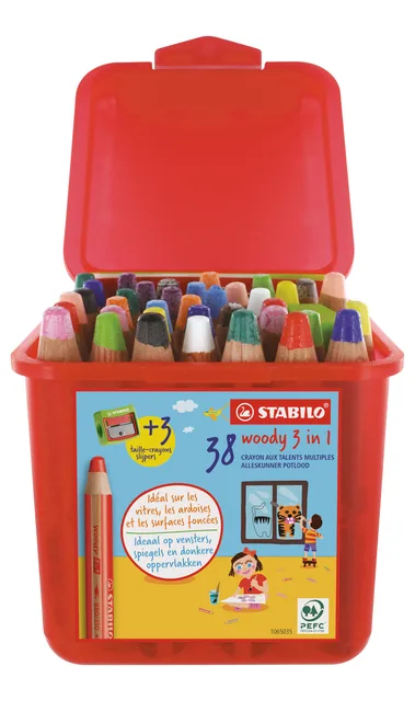 Kleurpotlood STABILO 882 woody 3 in 1 48st ass