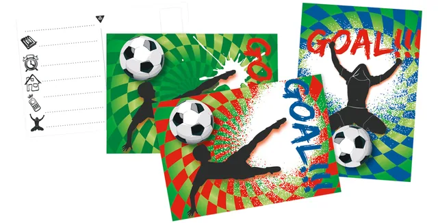Wenskaart Haza uitnodiging goal 6 stuks