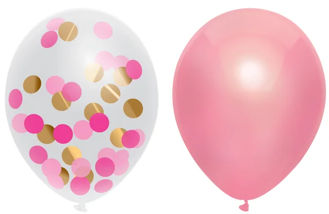 Ballon Haza prinses pink 30cm 6 stuks