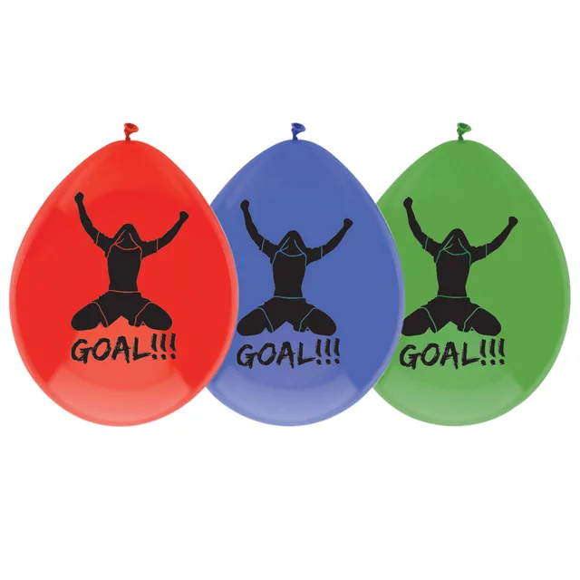 Ballon Haza goal 30cm 6 stuks assorti