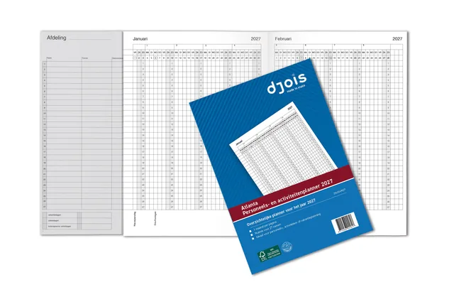 Jaarplanner 2027 Djois personeel- en activiteiten