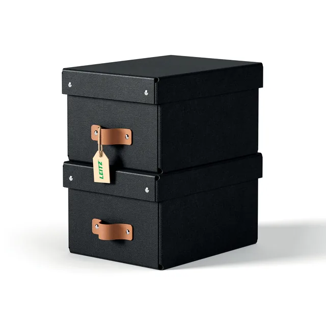 Opbergdoos Leitz Puro deksel 7 liter set van 2 zw