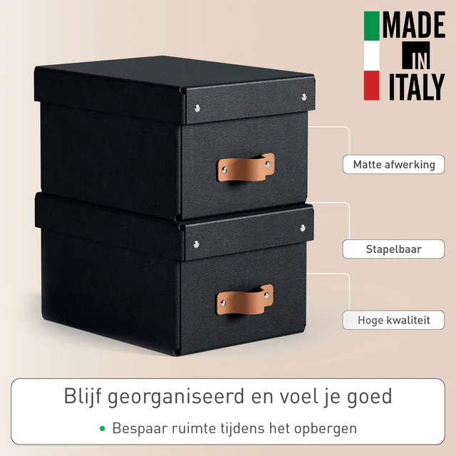 Opbergdoos Leitz Puro deksel 7 liter set van 2 zw
