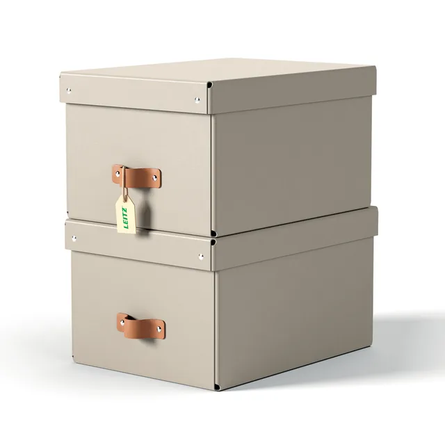 Opbergdoos Leitz Puro deksel 17 liter set van 2 bg