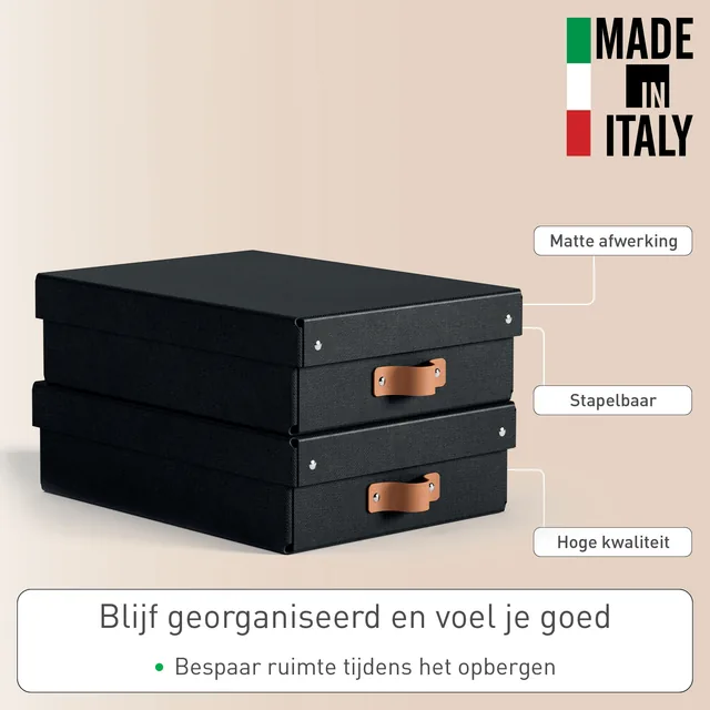 Opbergdoos Leitz Puro deksel 8 liter set van 2 zw