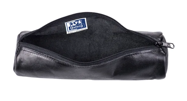 Pennenetui Oxford 22x6cm leer rond zwart