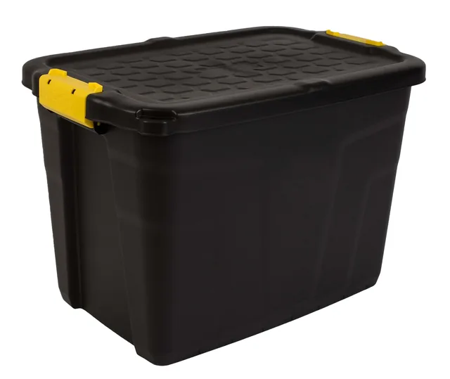 Opbergbox Bankers Box 60L met hndgr robuust zwart