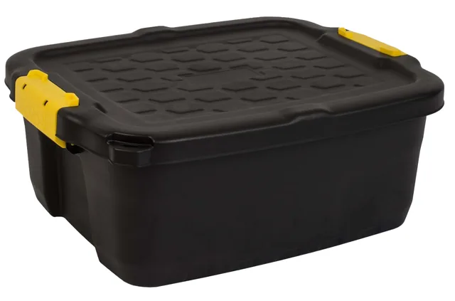 Opbergbox Bankers Box 24l met hndgr robuust zwart