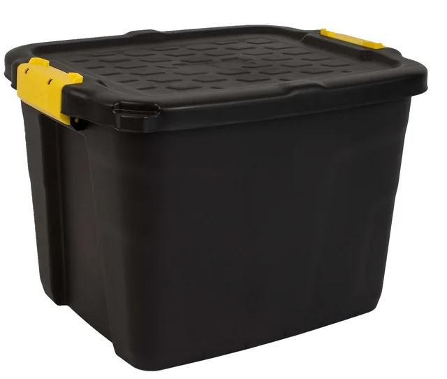 Opbergbox Bankers Box 42l met hndgr robuust zwart