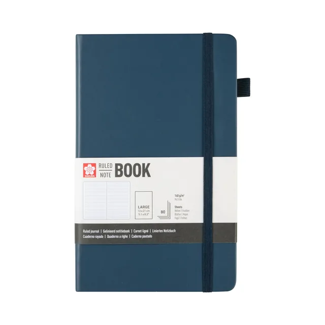 Notitieboek Sakura large lijn donker indigo