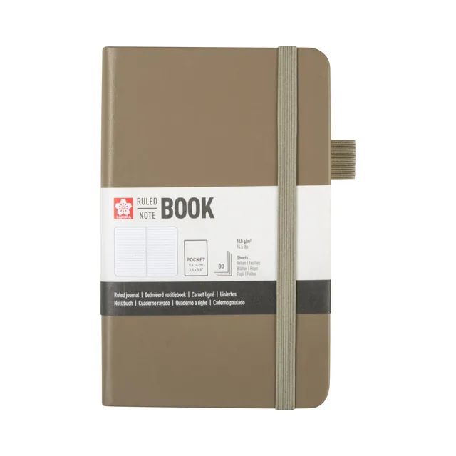Notitieboek Sakura pocket lijn sintel