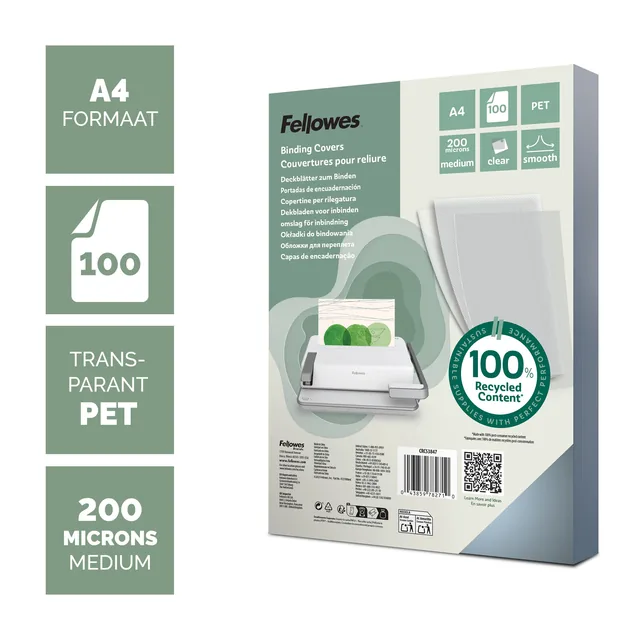 Voorblad Fellowes A4 PET 200micron