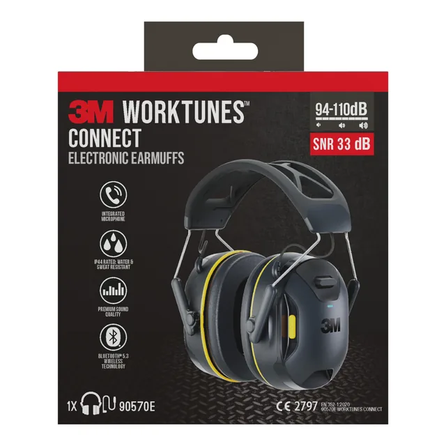 Oorkap 3M WorkTunes Connect Bluetooth zwart