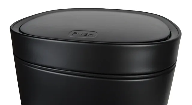 Afvalbak Desq Touch 50 liter RVS zwart