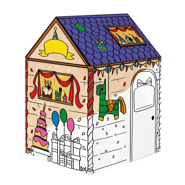 Kartonnen speelhuis Verjaardag XL Bankers Box Play