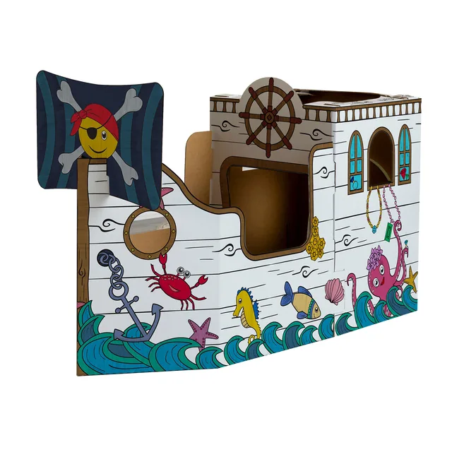 Kartonnen piratenschip XL Bankers Box Play