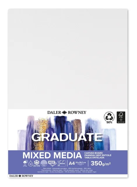 Canvasboard Daler Rowney Graduate A4 wit