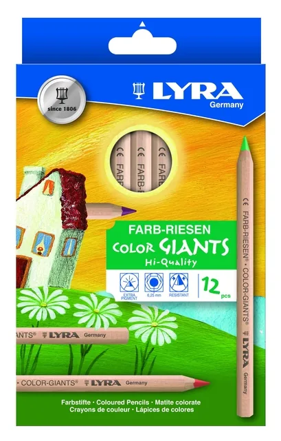 Kleurpotlood LYRA Color Giants Nature 12 kleuren