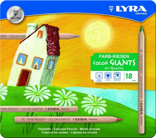 Kleurpotlood LYRA Color Giants Nature 18 kleuren