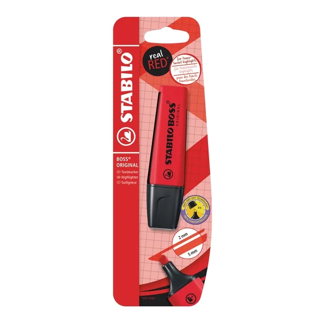 Markeerstift STABILO Boss 70/48 echt rood blst à 1