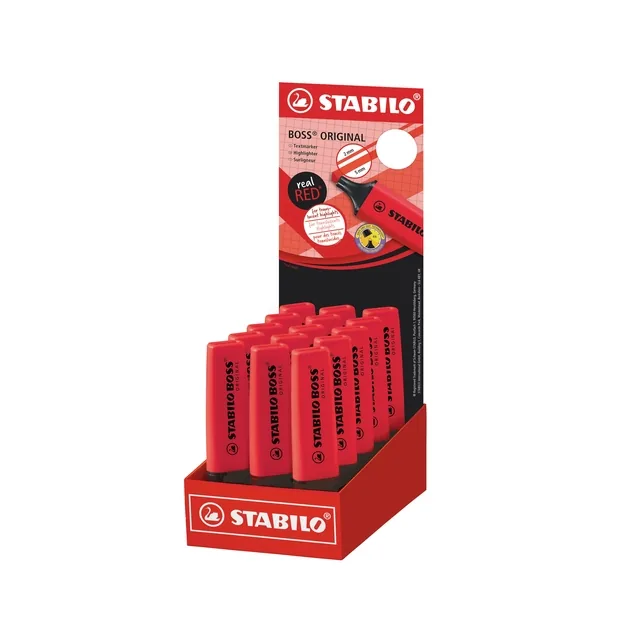 Markeerstift STABILO Boss 70/48 echt rood 15st