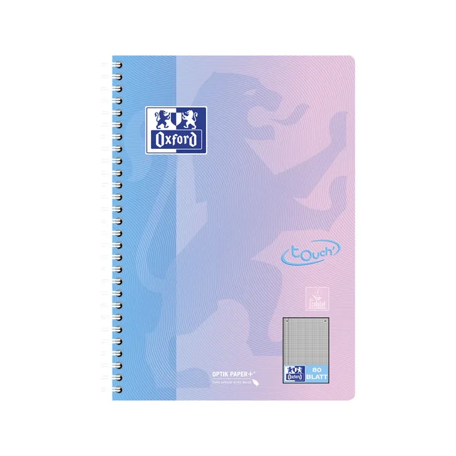 Spiraalblok Oxford Touch B5 gelijnd 160pag ass
